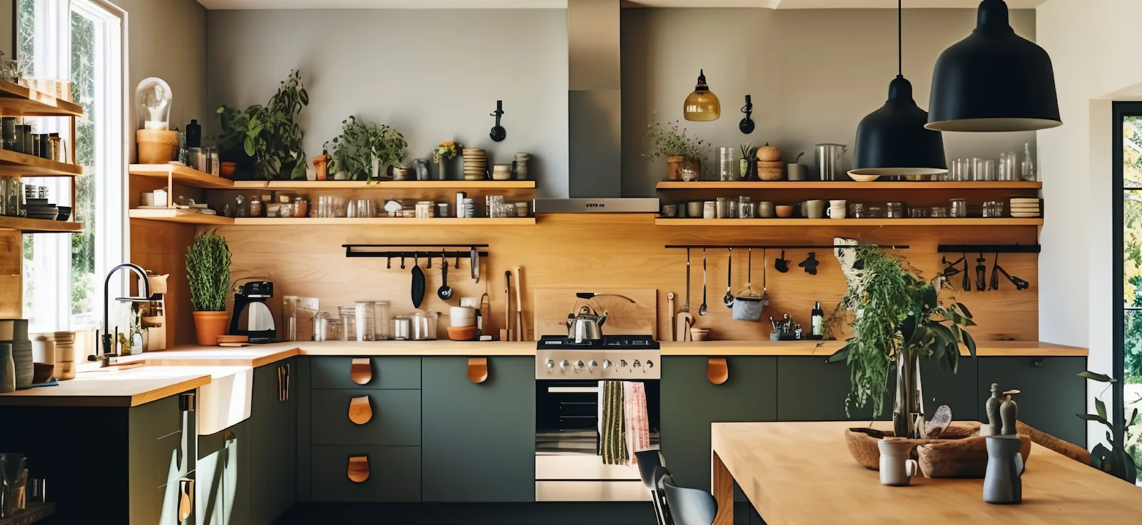 Modern kitchen and utility interior materials