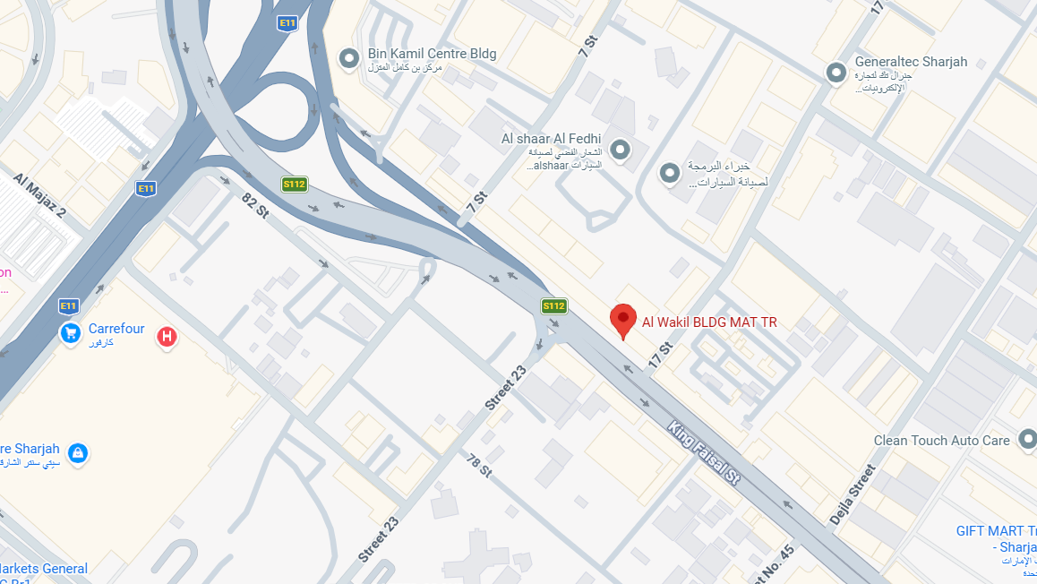 Al Wakil location map - Sharjah, UAE