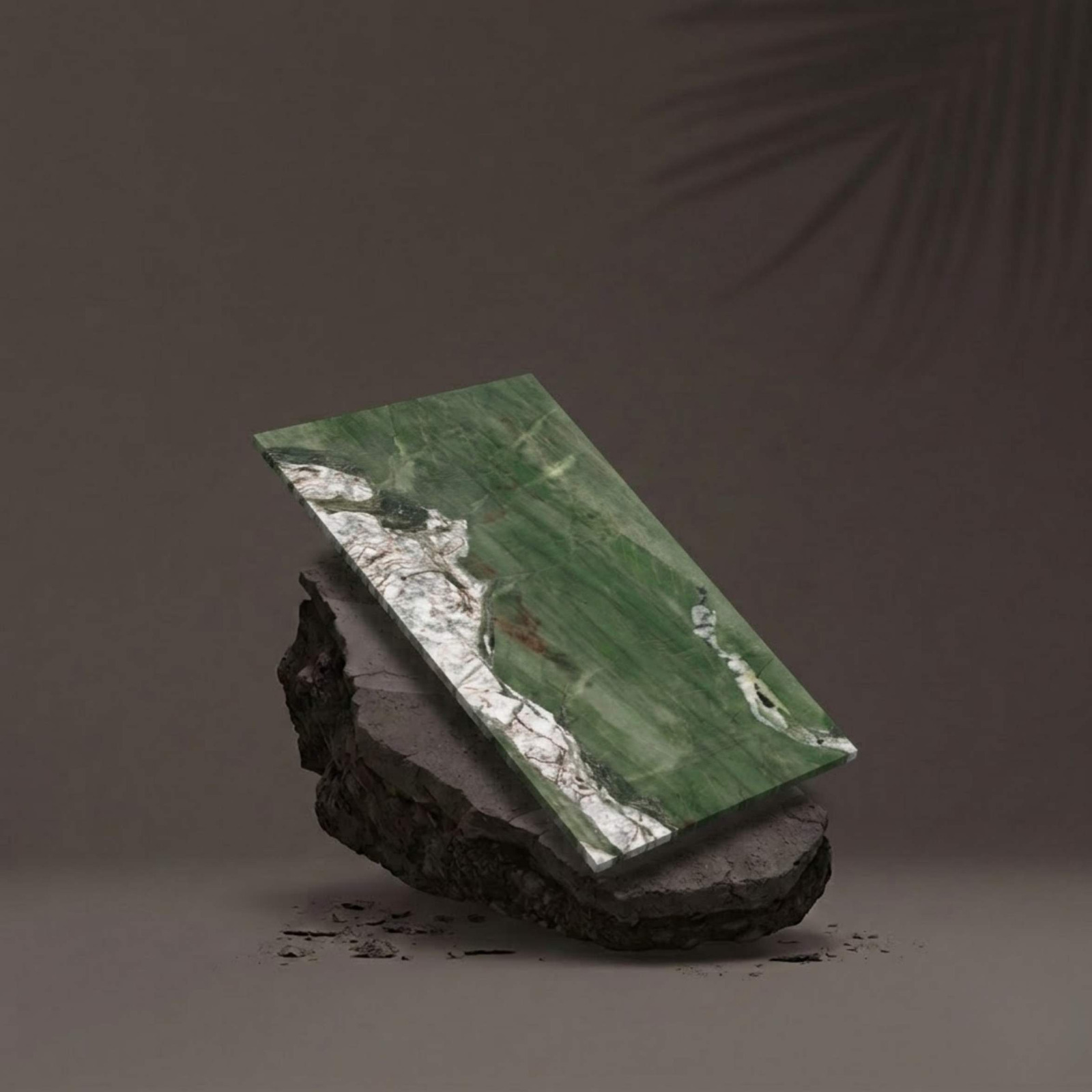 Emerald green marble tile