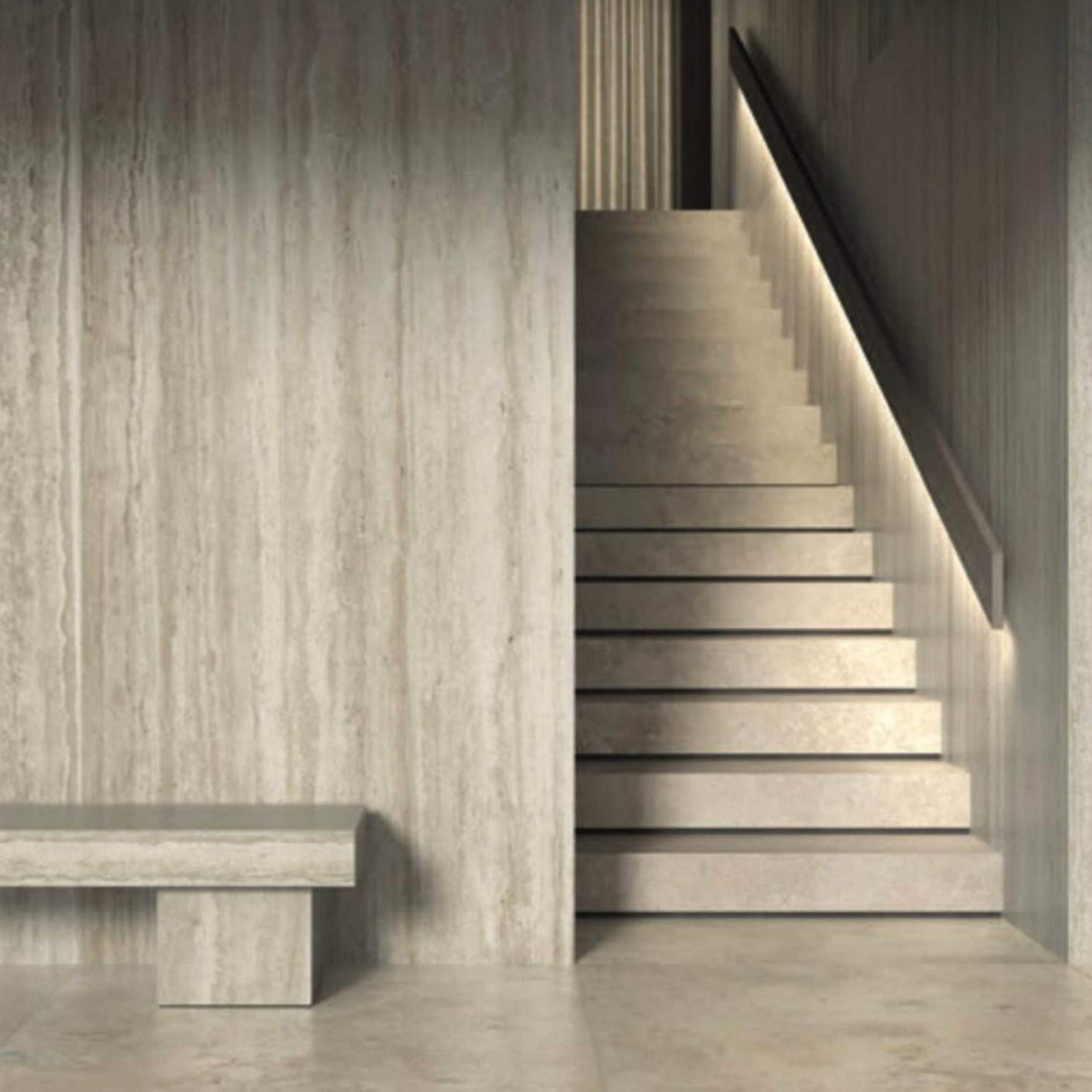 Travertine wall cladding