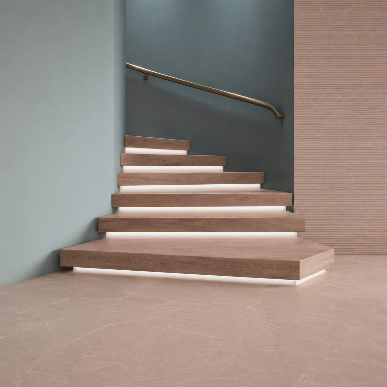 LED illuminated staircase
